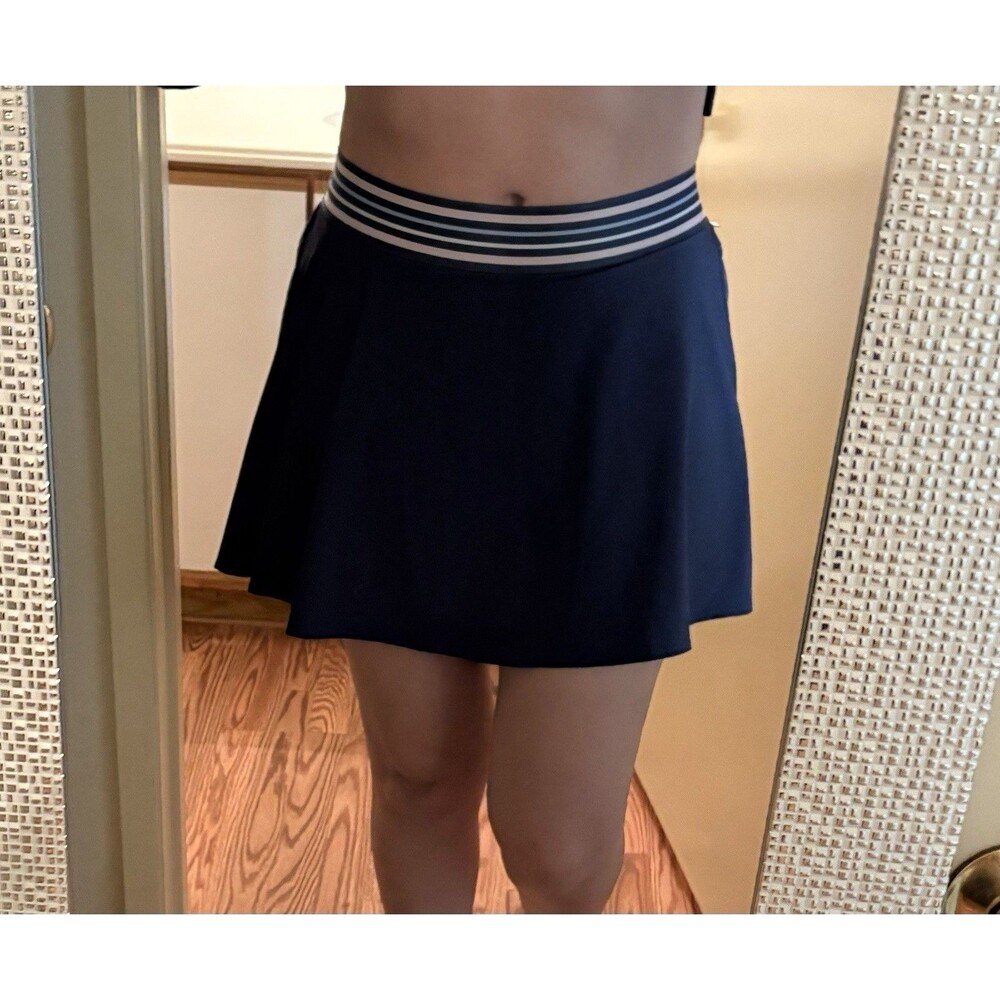 Calme Johnny Was Tennis Skirt Skort Women Large Blue Pleated Built In Shorts - Picture 10 of 14